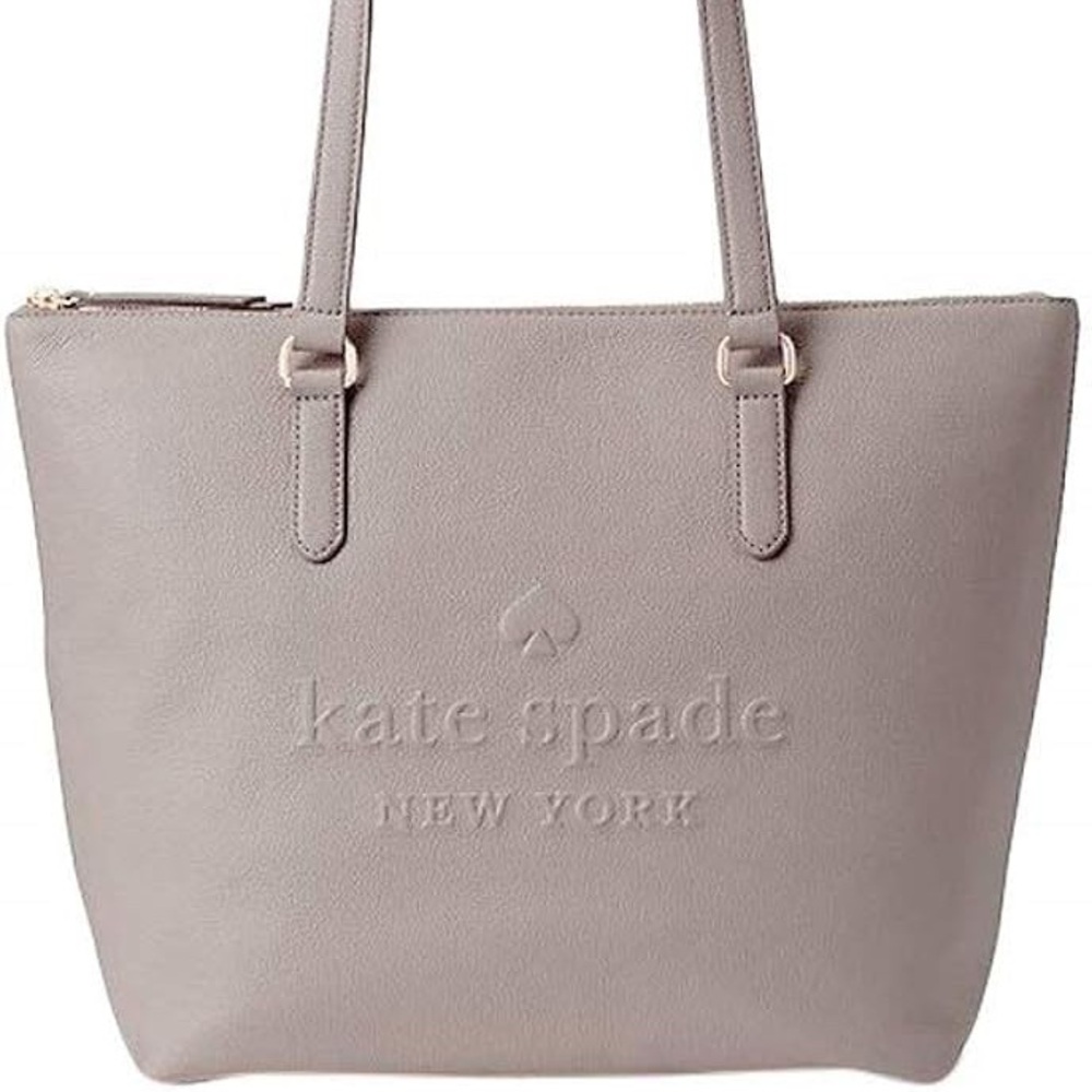Kate Spade Embossed Beige Leather Tote